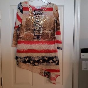 Bella Sky patriotic blouse